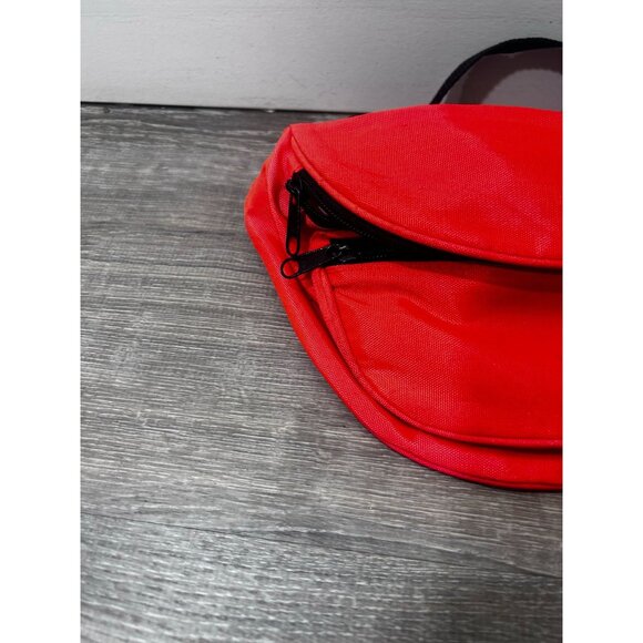 Vintage 90's Unisex Adult Fanny Pack Waist Bag Bum Bag Red - Picture 2 of 6